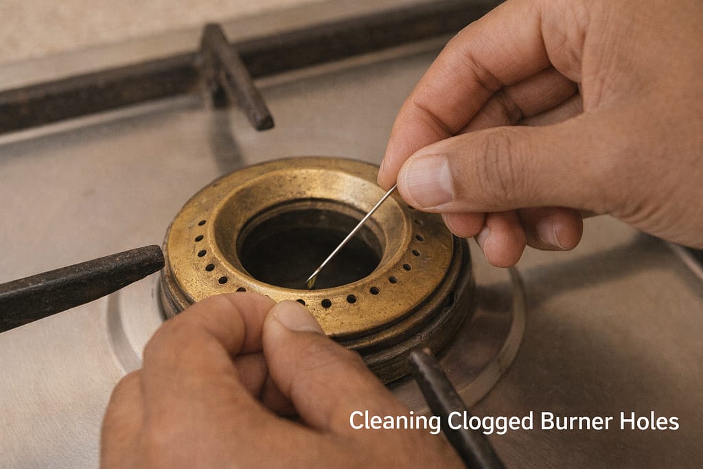 gas stove flame low fix