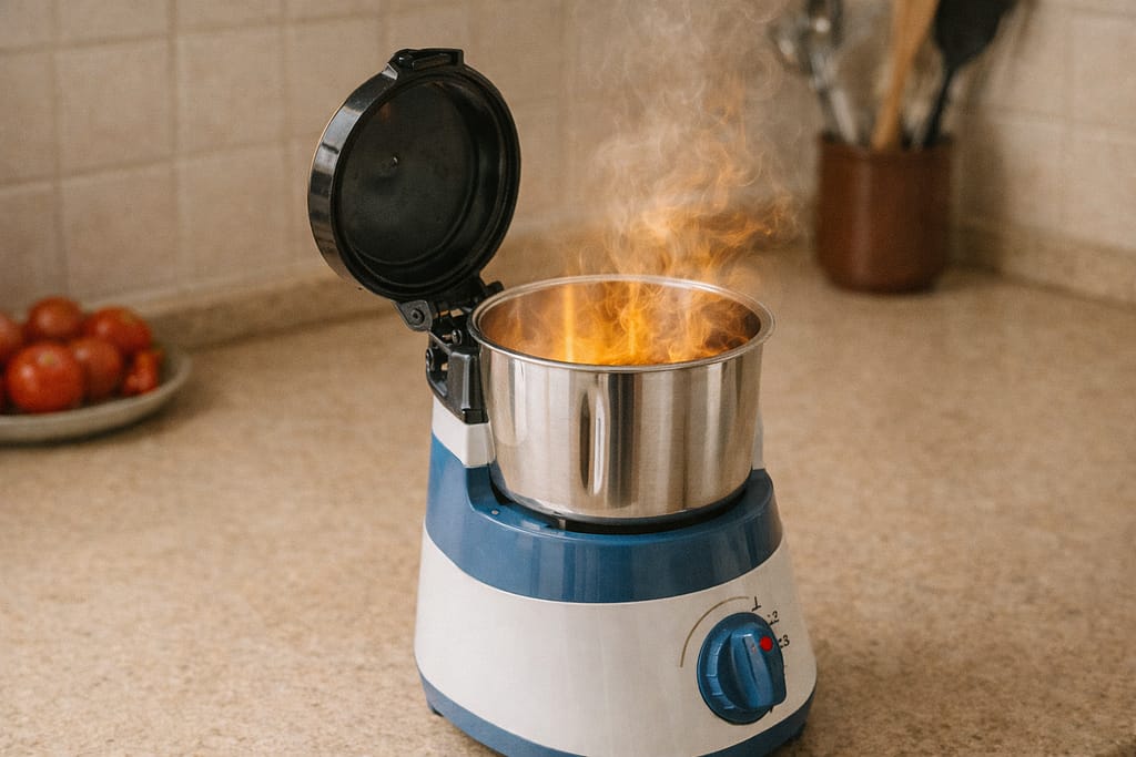 mixer grinder burning smell fix