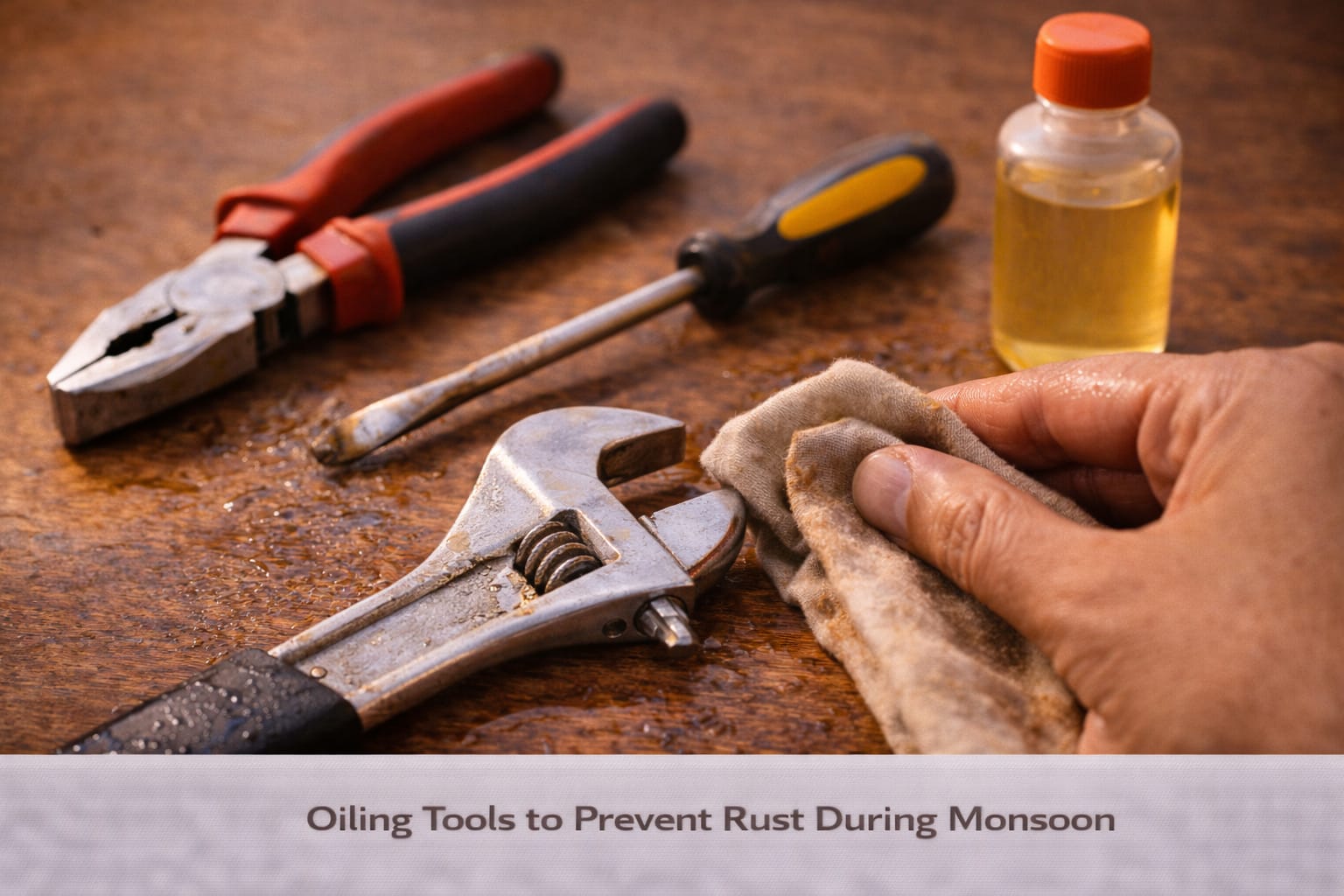 How Should You Clean and Oil Tools for Monsoon Protection