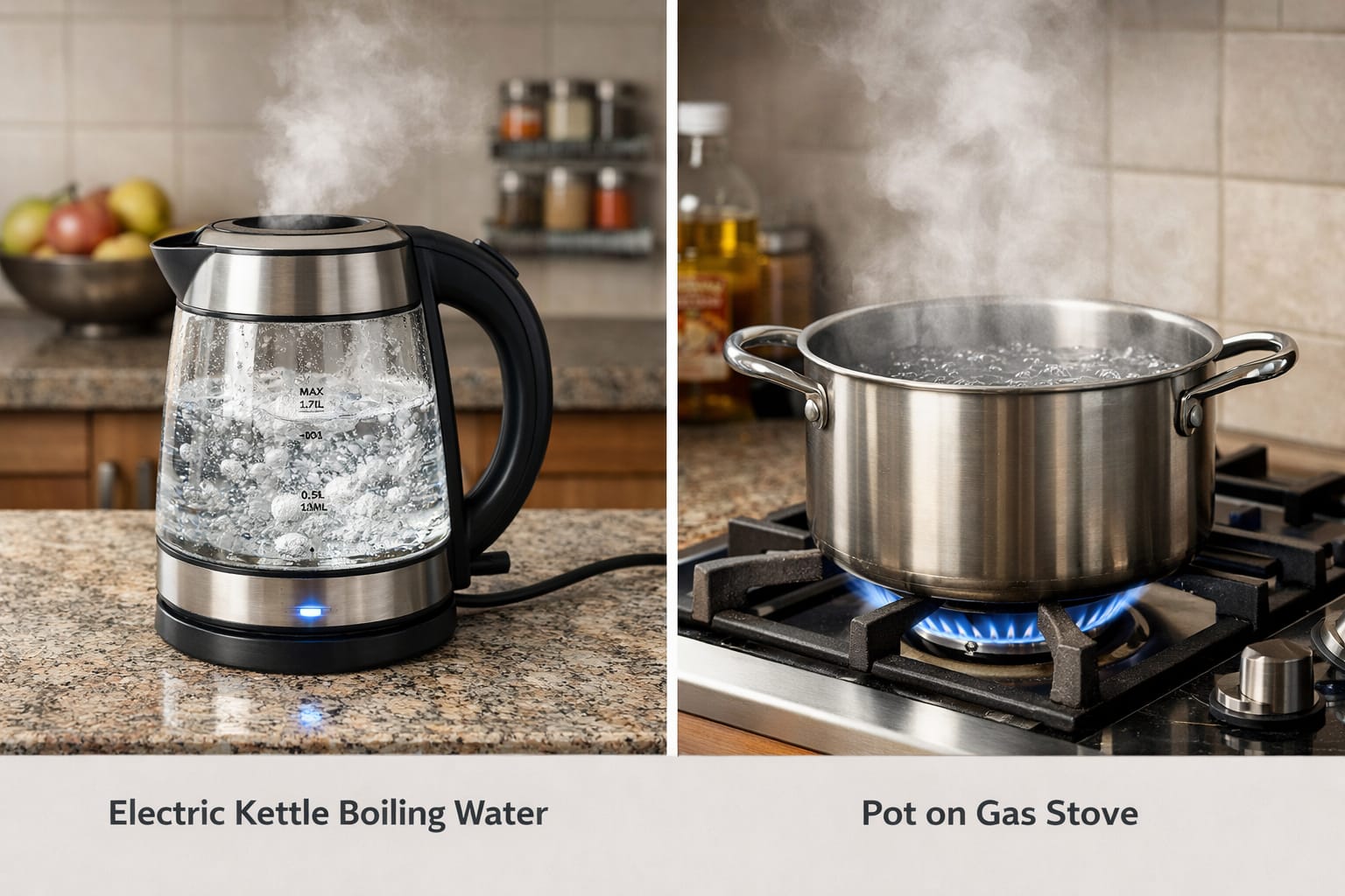 Which Heats Water Faster – Electric Kettle or Gas Stove