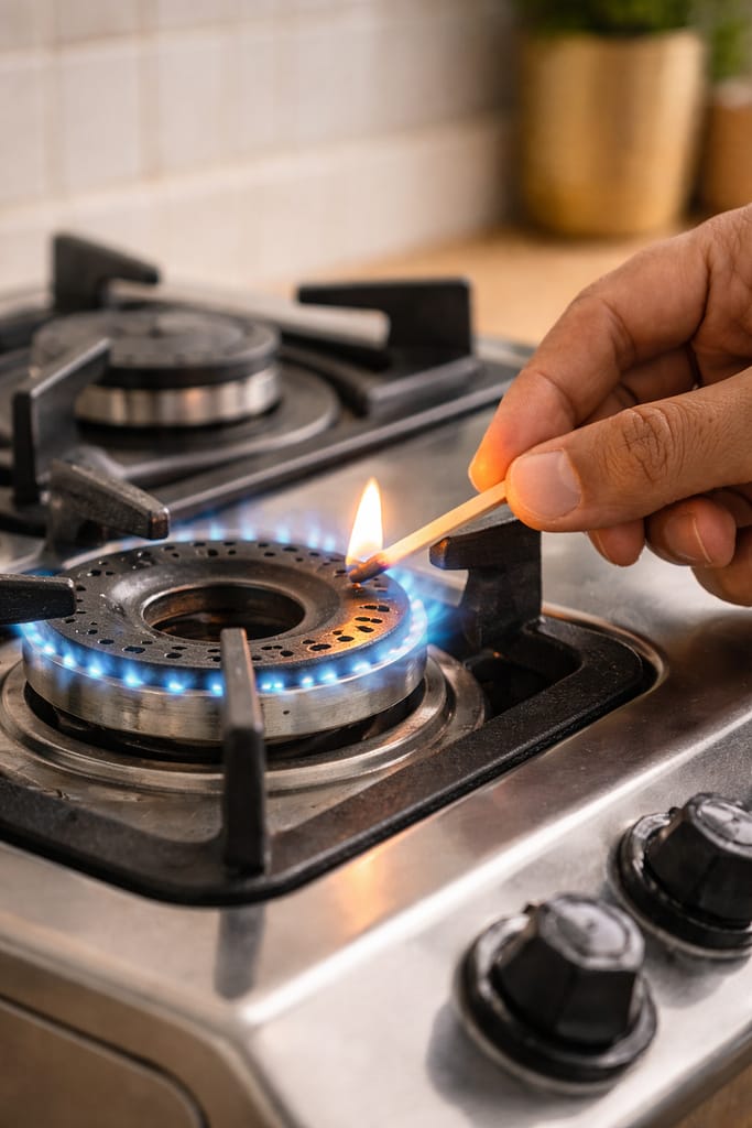 gas stove lighter vs matchstick