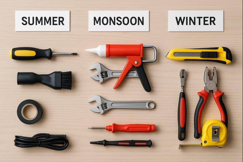 How to Compare Seasonal Tool Needs Summer vs Monsoon vs Winter