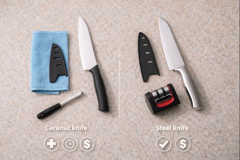 steel knife vs ceramic knife